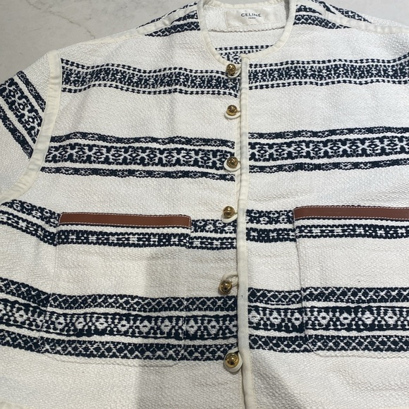 Celine Paris Baja Cardigan in striped tweed, size 36/small, NWT - Picture 2 of 9